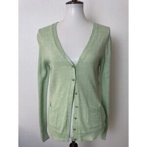 J. Crew Vintage Sweater Cardigan Button Front V Neck Wool Blend